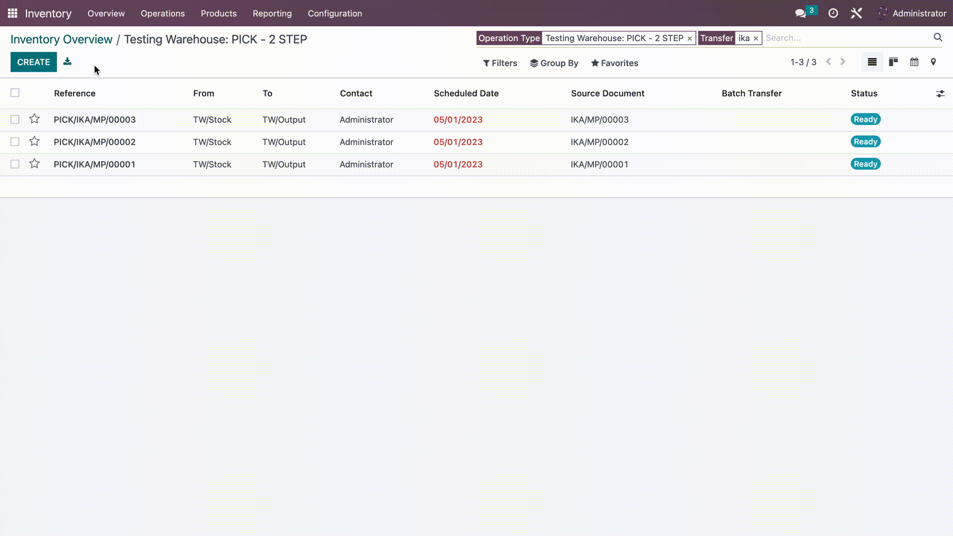 Odoo Add to Batch Pick 2-Step