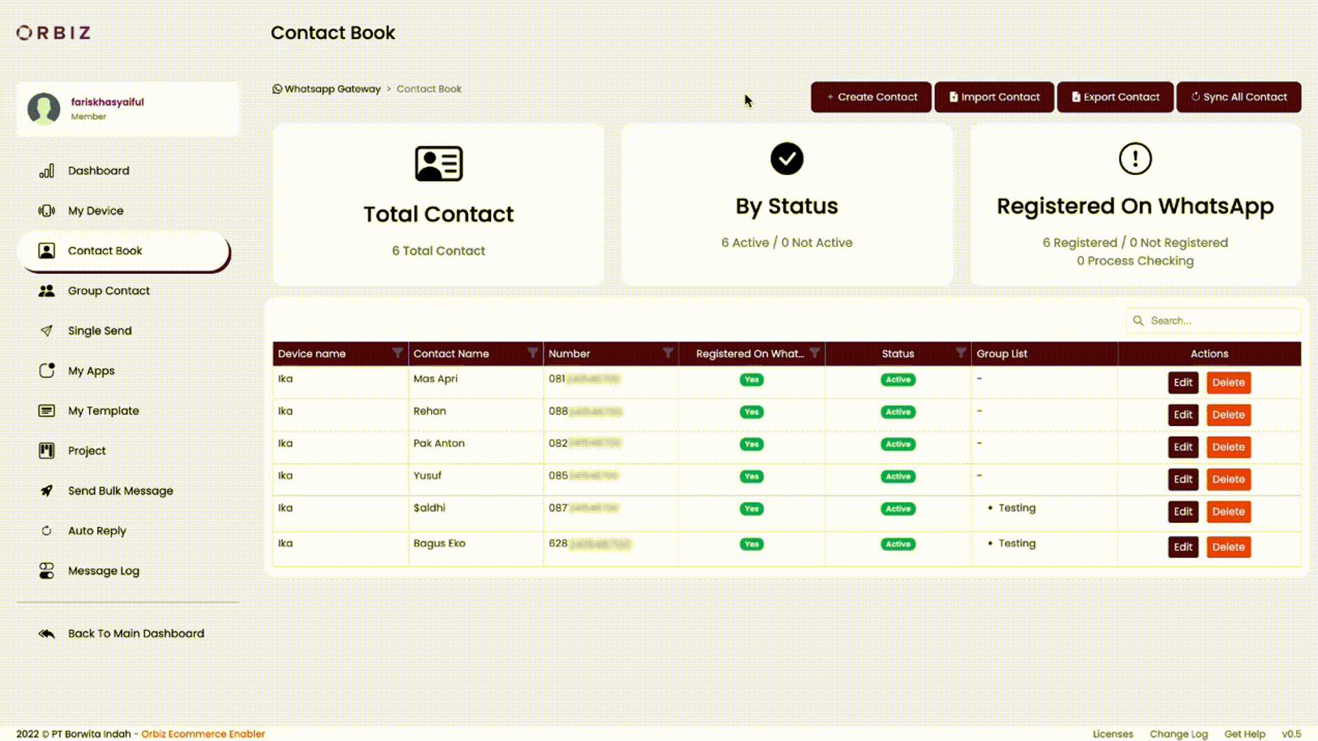 Edit Contact Book