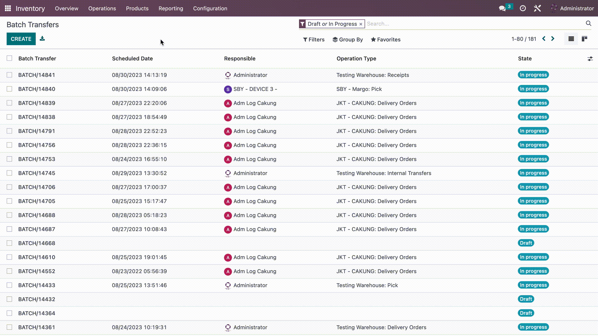 Odoo Receipts Batch Transfer