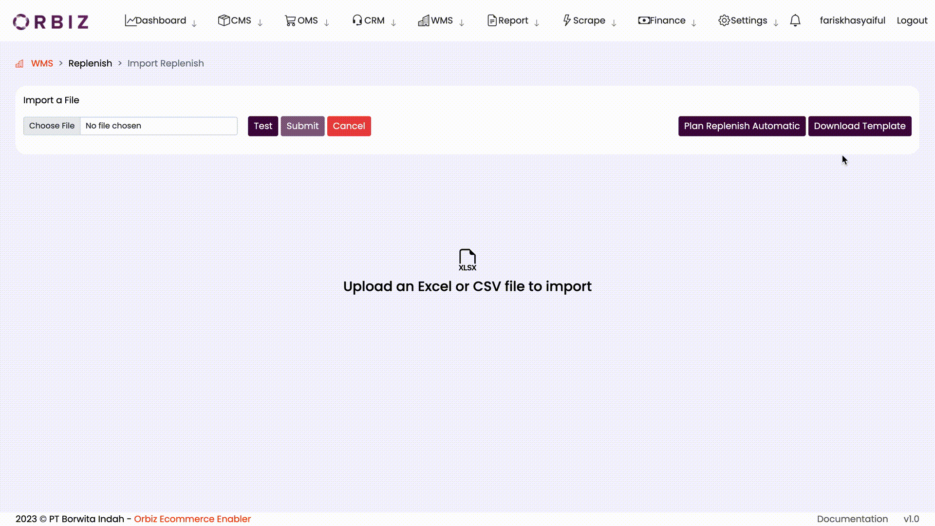 Odoo Download Template Replenish