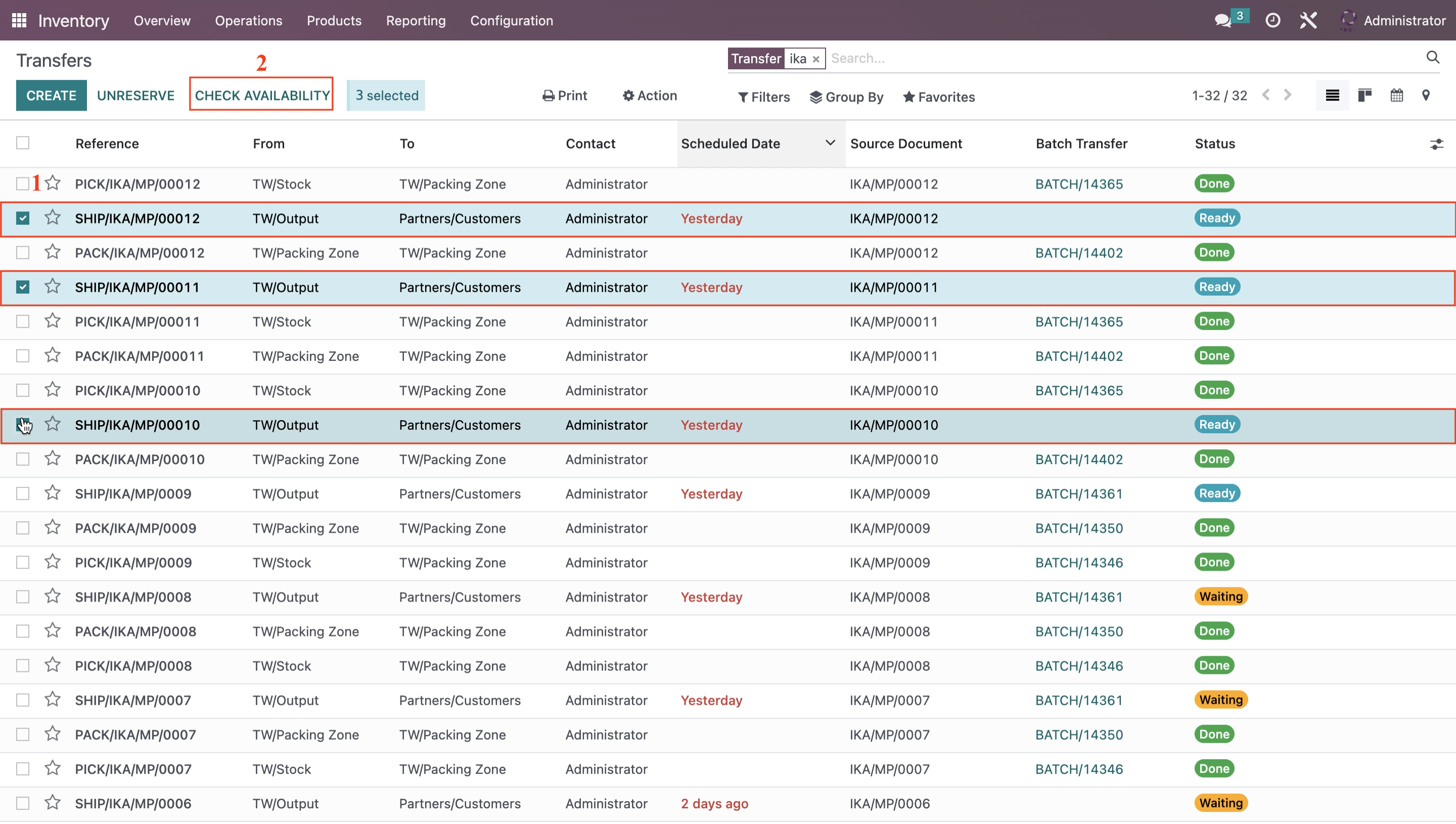 Odoo Check Availability Pack 3-Step