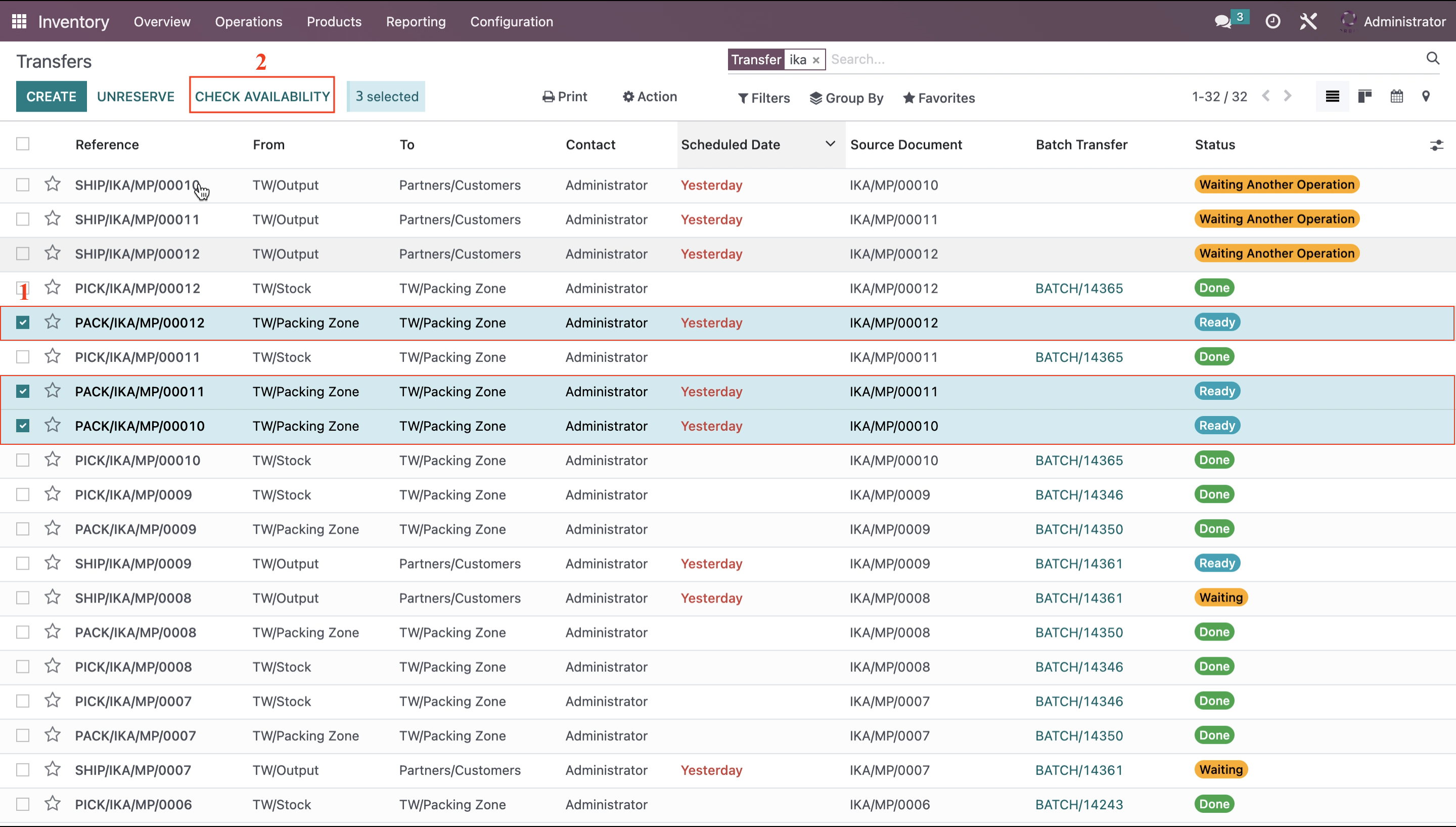 Odoo Check Availability Pack 3-Step