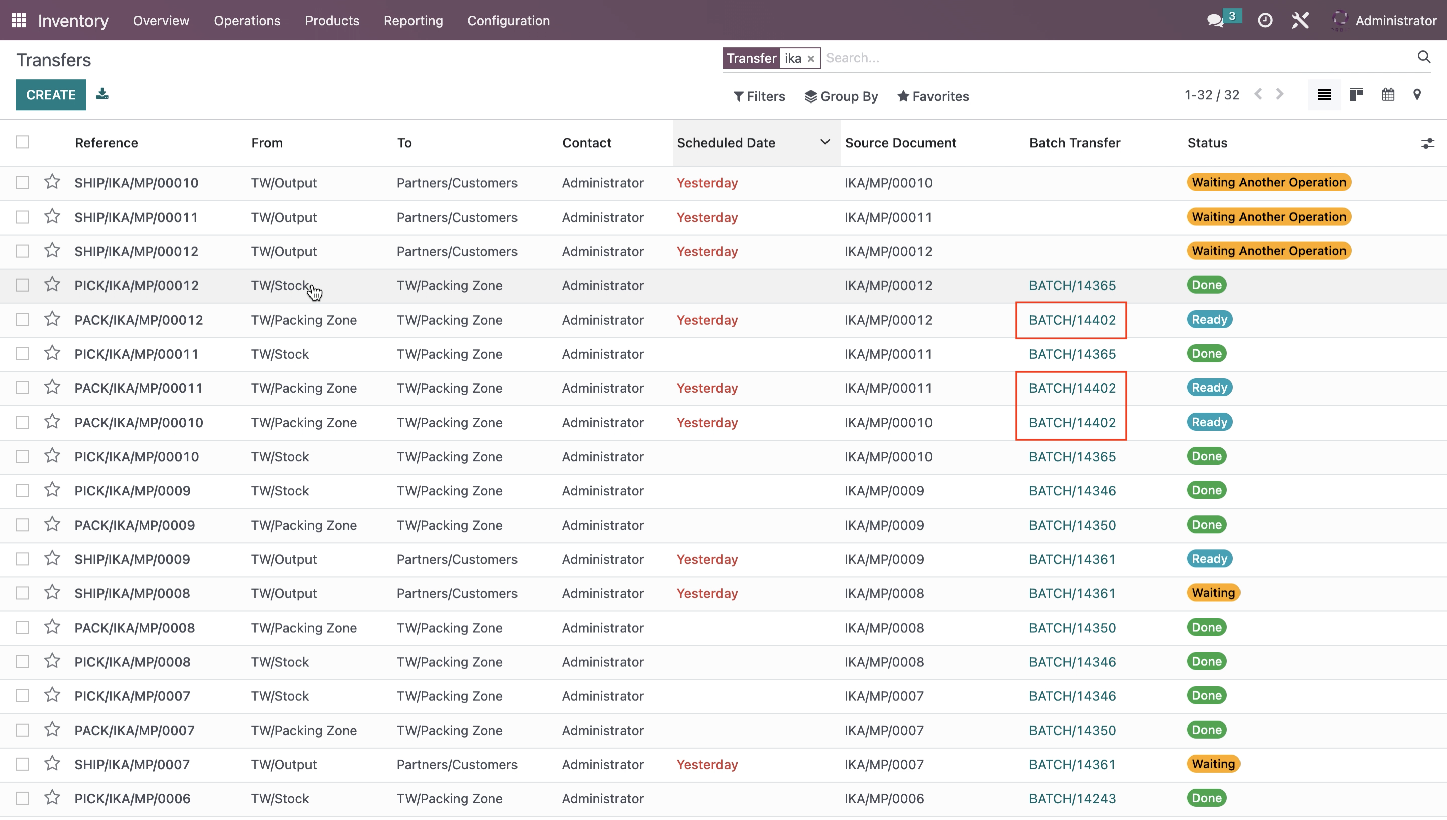 Odoo Kode Batch Transfer Pack 3-Step