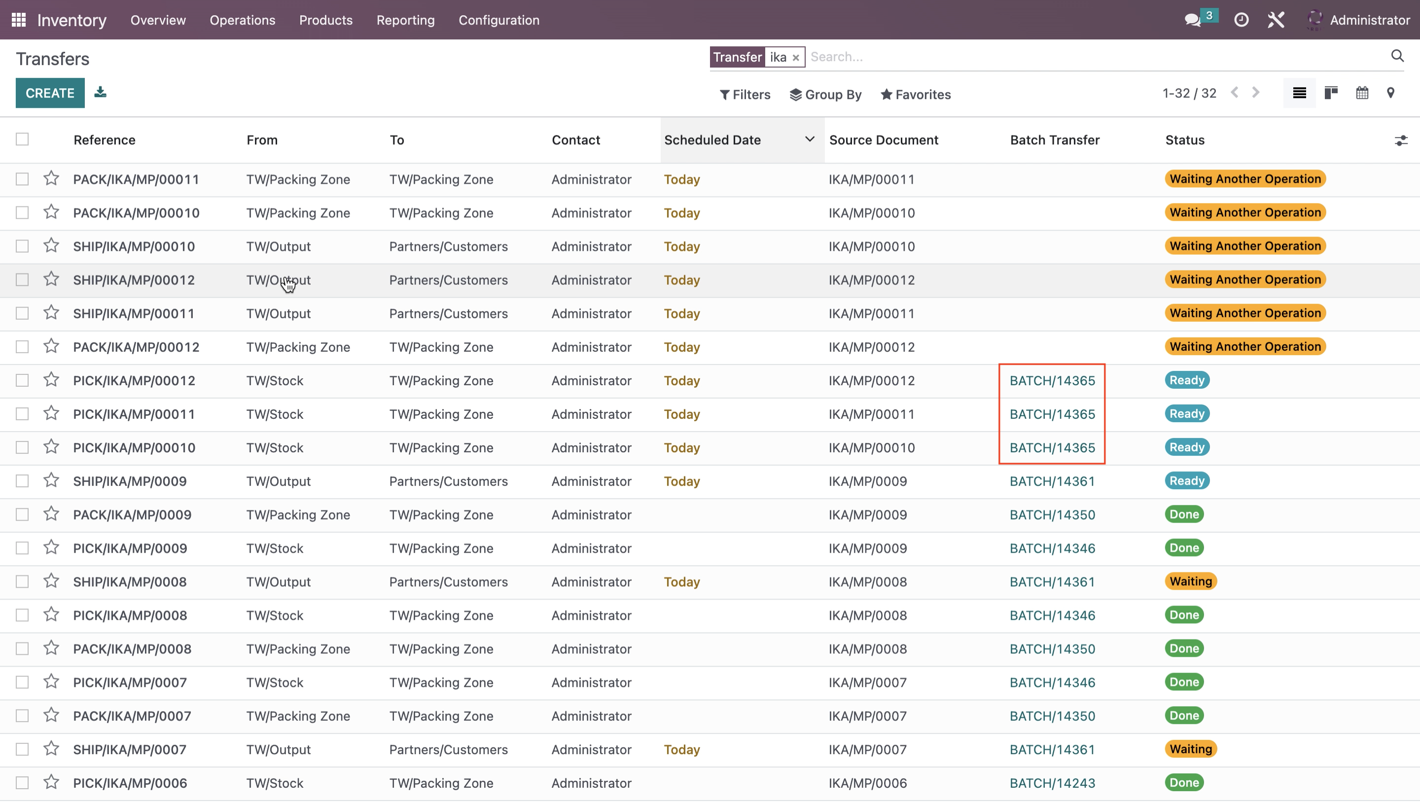 Odoo Kode Batch Transfer Pick 3-Step