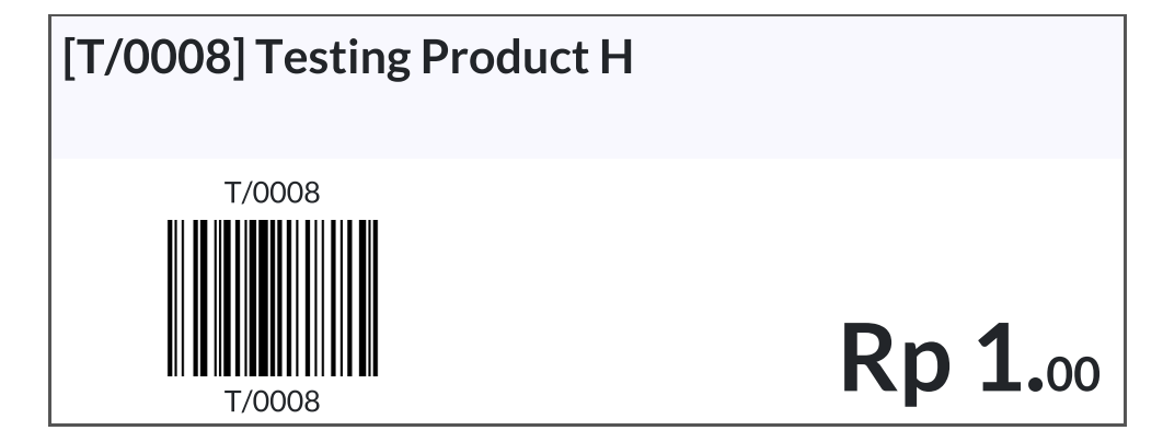 Products Barcode